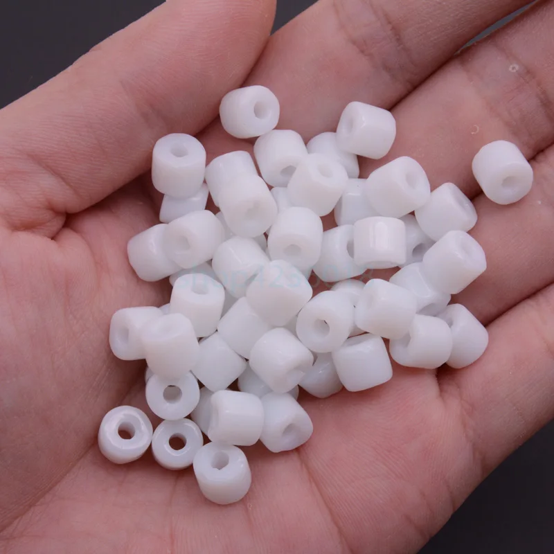 

100PCS 6-7mm Cylinder shaped Tube bead Bugles Glass SeedBeads For Craft DIY Bracelet jewelry Making Sewing Accessories