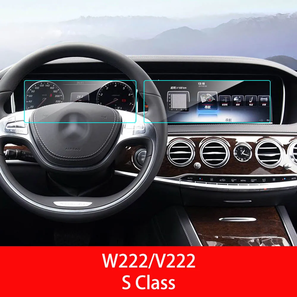 Автомобильный gps навигатор Защитная пленка для Mercedes W222 V222 W463 W251 V251 W164 X164 W197 X204 G R S GL ML SLC GLK Class - Название цвета: W222 V222 S Class