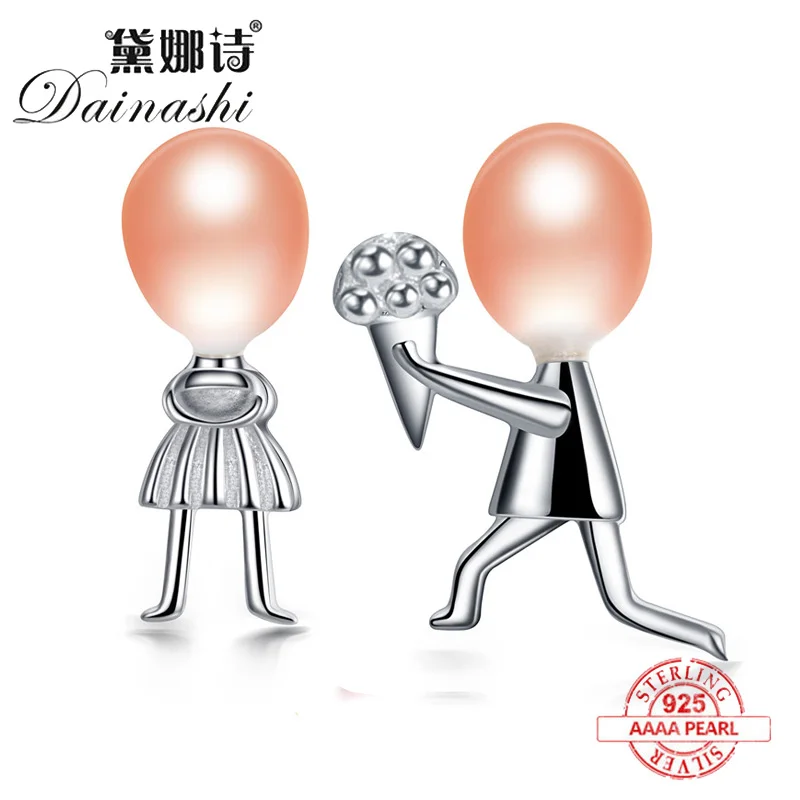 

Dainashi Lover Propose Earrings Natural Pearl Earrings 925 Silver Women Earring Jewelry Gift 2019 Engagement Earrings For Women