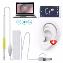 Lerbyee 3 in 1 USB font b Ear b font Cleaning Endoscope 720P Inspection Otoscope Visual