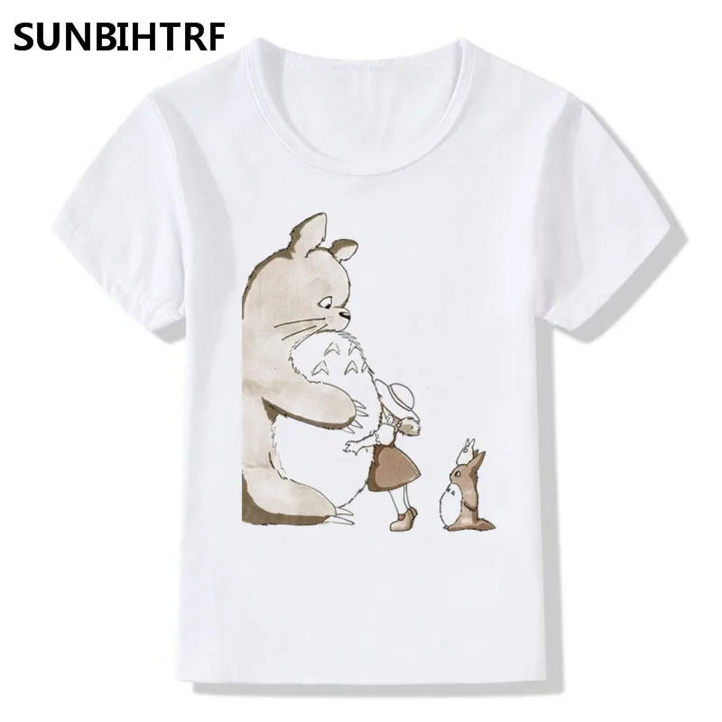 

Cute Cartoon Totoro Design Children's Funny T-Shirts Big Boys Girls Summer Short Sleeve Tops Tees Kids Cartoon Clothes For Baby