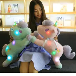 55 см новый мягкий свет светодиодный единорог плюшевые игрушки конек мягкие Животные подушки детские игрушки для детей подарок