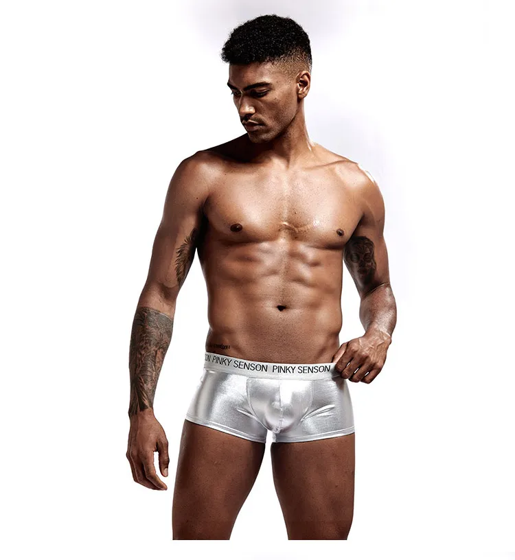 Мужские ПУ кожаное нижнее белье боксеры Cueca Masculina calsoones трусы мужские Ropa Interior Hombre Calzoncillo Cueca боксеры