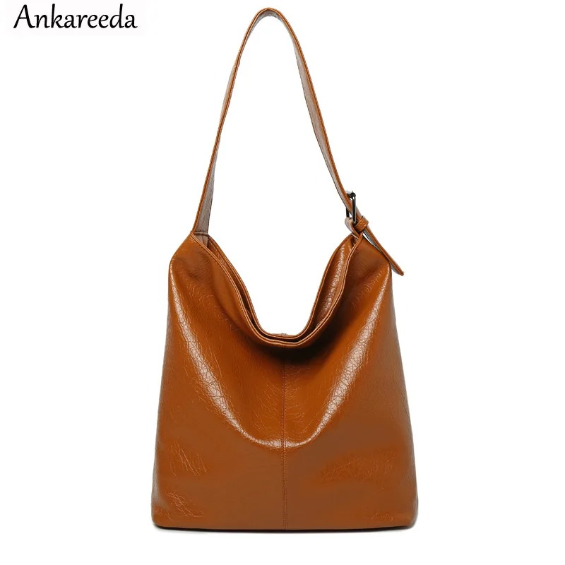 

Ankareeda Luxury Brand Women's Shoulder Bag Fashion Ladies Soft leather Handbags High Quality Baguette bag Top Women Bags