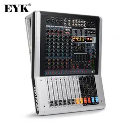 EYK EC80 8-канальная (4 подойдет как для повседневной носки, так, 2 стерео) Аудио Миксер с 4 полосным эквалайзером 99DSP Dual Bluetooth 2 AUX 2 Запись rca-входы