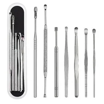 

7PCS Stainless Steel Ear Wax Remover Earpick Ear Cleaner Set with Storage Box