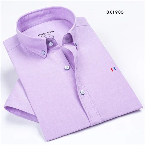 Unisplendor Летняя мужская рубашка из хлопка, большой размер 5XL, полосатые мужские рубашки, Мужская рабочая одежда, подходящая рубашка с коротким рукавом YN10486 - Цвет: DX1905
