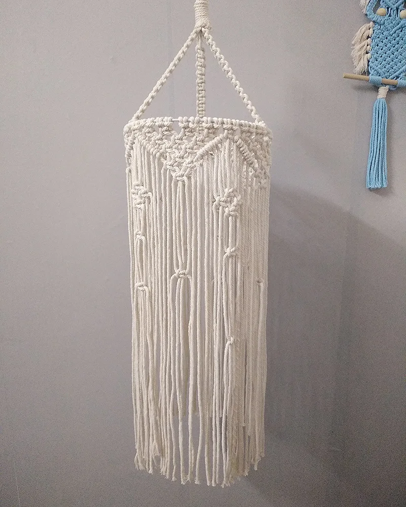 Подвесная лампа ручной работы Bohe Macrame в богемном стиле 60 см тканый настенный