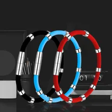 1 шт. Антистатический браслет Регулируемый силиконовый баланс отрицательных ионов Энергетический Браслет удаление тела статический безопасный рабочий Спорт