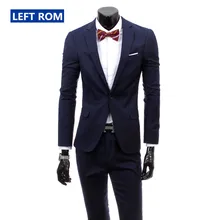 ( jacket + pants ) 2016 New men’s fashion boutique pure color high-grade brand wedding dress suits blazer Slim business Men suit
