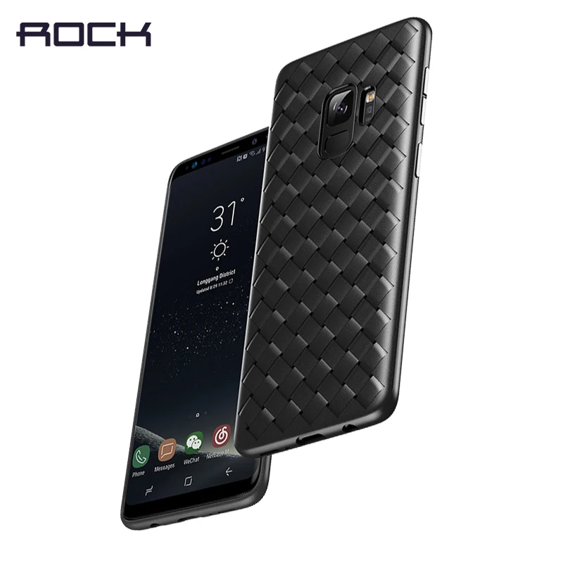 Премиум ТПУ чехол для телефона samsung Galaxy S9 плюс рок тонкий трикотаж телефон сумка +