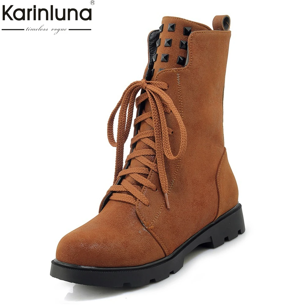 

Karinluna 2018 2018 Plus Sizes 33-43 Fashion Martin Boots Women Shoes Woman Boot Winter Ankle Boots Leisure Woman Shoes