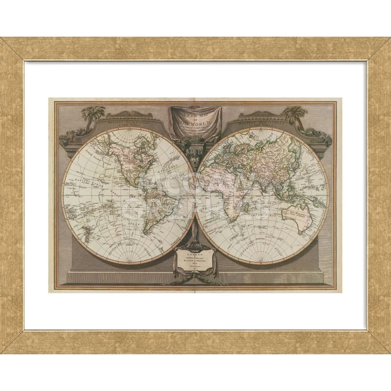 New Map of the World  (Framed) (1)