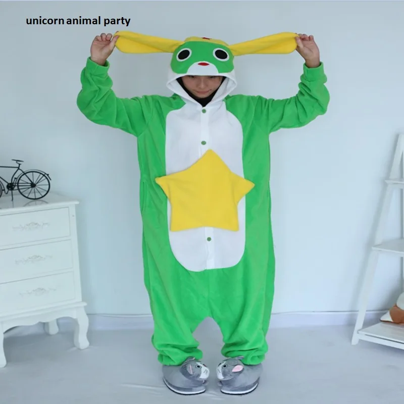 

Warm Adult Frog Keroro Unisex Pyjamas Cosplay Costume For Halloween Party Onesies Pajamas Sleepsuit Cartoon Onesie Sleepwear