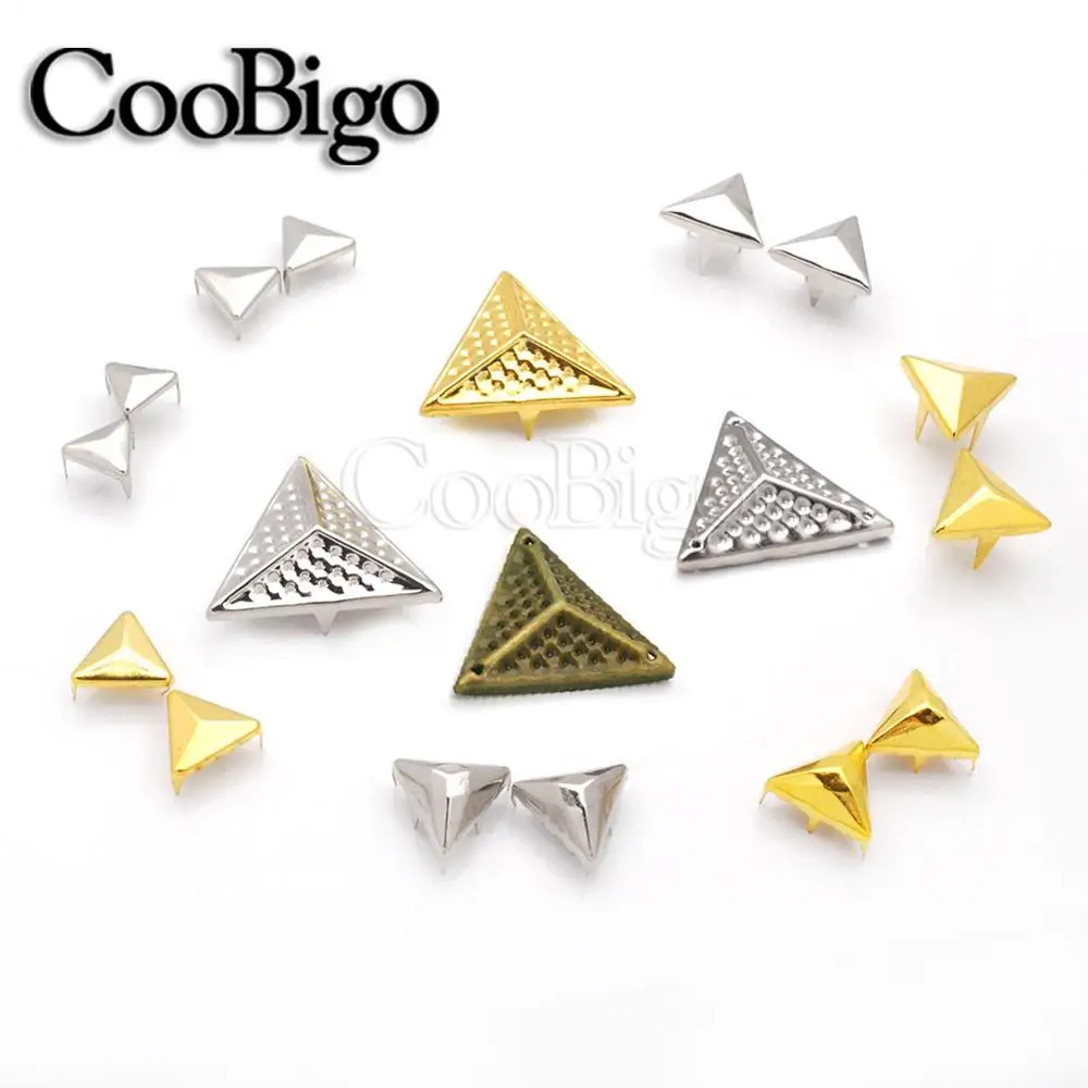 

50pcs Metal 4 Claw Studs 12 Type Punk Rock Rivets Spike Studs Leathercraft DIY For Shoes Garment Bag Apparel Sewing Accessory