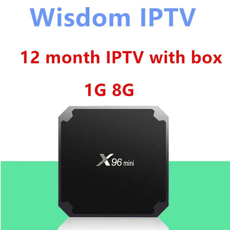 X96 mini Wisdom IP tv подписка UK Netherland арабский США Италия Германия Испания Африка IP tv французский 2000+ live hot club xxx tv box - Цвет: box with 12m IPTV