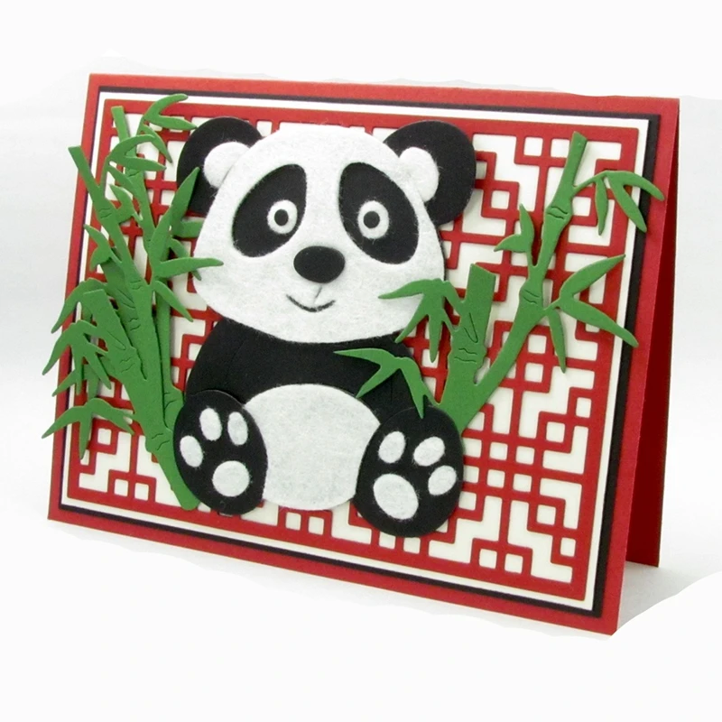 

Cute Sitting Panda Metal Cutting Dies Stencils For DIY Scrapbooking Decorative Embossing Suit Paper Cards Cutting Template New