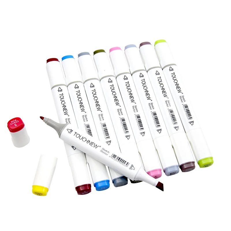 TOUCHNEW 30/40/60/80 Color Art Marker Alcohol Based Sketch Markers Brush Pen For Drawing Manga Art Supplies