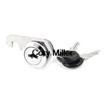 

22mm Diameter Cabinet 1/2" Threaded Metal Cam Lock Silver Tone