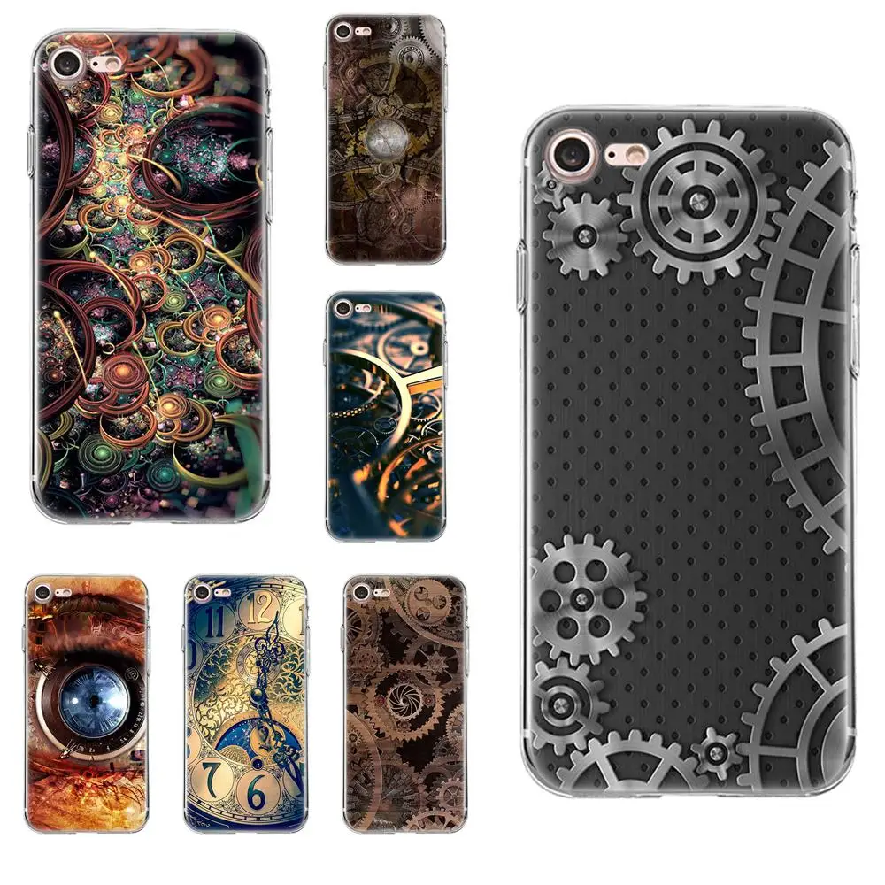 Tpwxnx модные механические часы шестерни из мягкого ТПУ Модный чехол для iPhone X 4 4S 5 5C