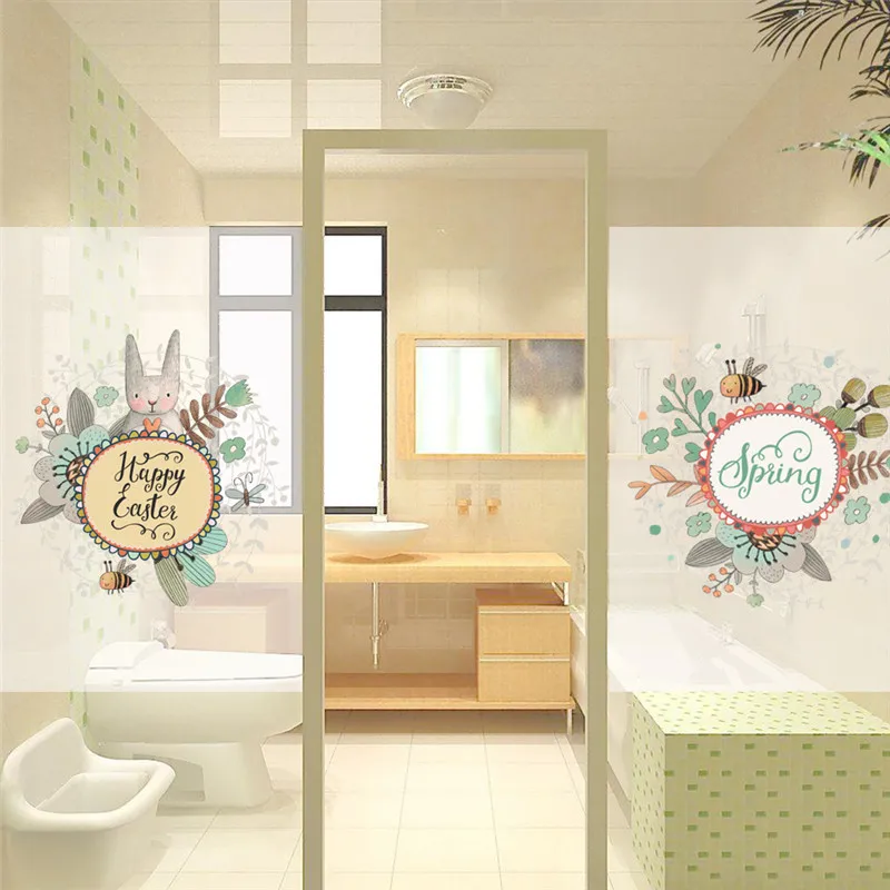 

happy castes spring wall stickers for kids rooms store home window decoration cartoon plane wall decals art diy mural pvc poster