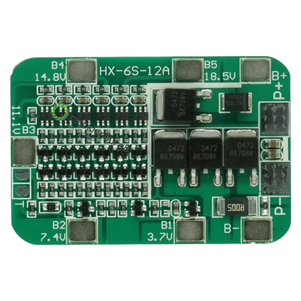 6S 15A 24V PCB BMS Защитная плата для 6 упаковок 18650 литий ионная литиевая батарея