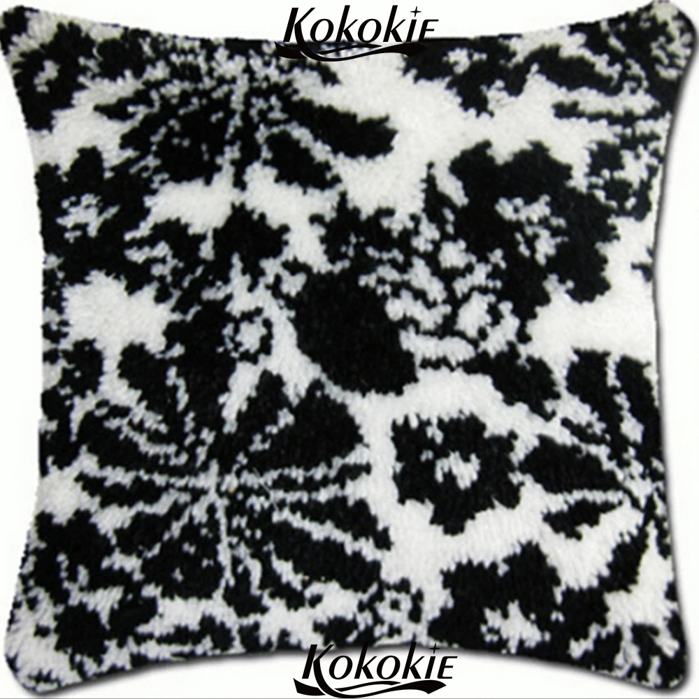 

3d Latch hook pillow kits handicraft cross stitch kits Crocheting Rug Yarn Handmade Unfinished Embroidery Patchwork Pillowcase
