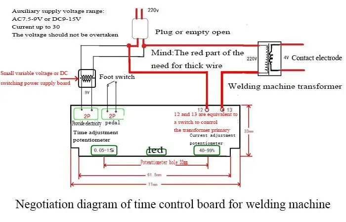 Панель управления точечной сварки вместо реле времени, регулирующий трансформатор тока времени, панель управления точечной сварки