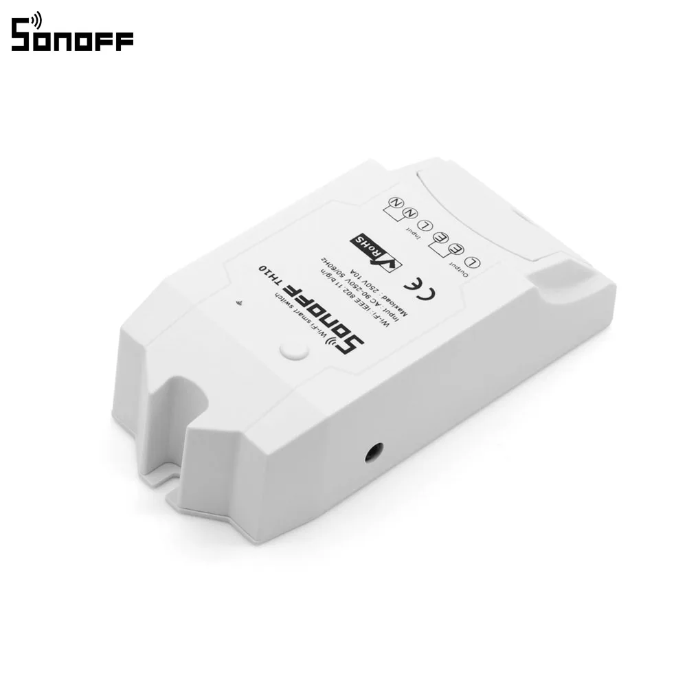 Sonoff TH10 10A Wifi умный переключатель модуль беспроводной Alexa вспомогательный датчик
