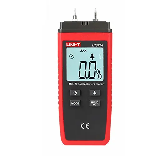 

UNI-T UT-377A Digital Wood Moisture Meter Hygrometer Humidity Tester for Paper Plywood Wooden Materials LCD Backlight