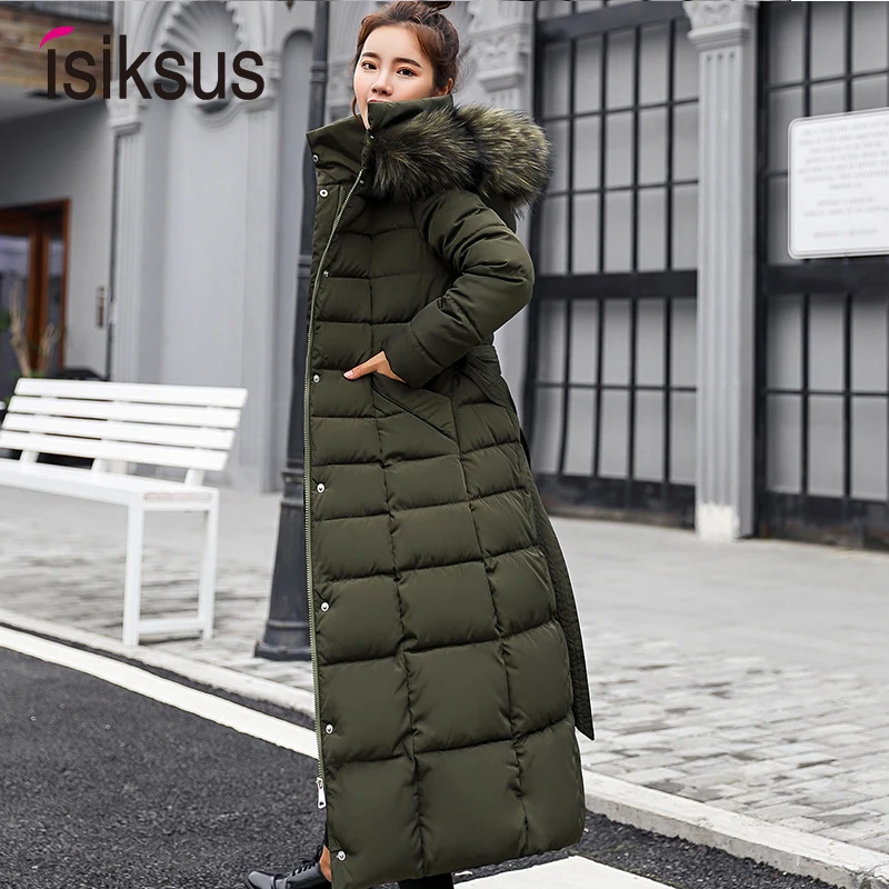 long Parkas korean style fashion quilted jacket women winter