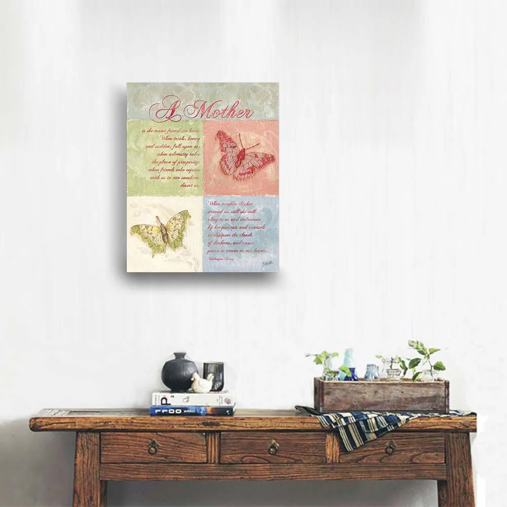 Canvas Wall Art Mother S Day Butterfly Card Painting Quote Canvas Wall Art Mother S Day Butterfly Card Painting Quote