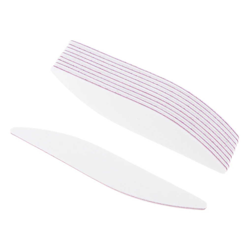 10PCS Dual Sides Nail Files and Buffers Set Washable Emery Board 100/180 Grit Manicure Pedicure Sanding Buffing Tools