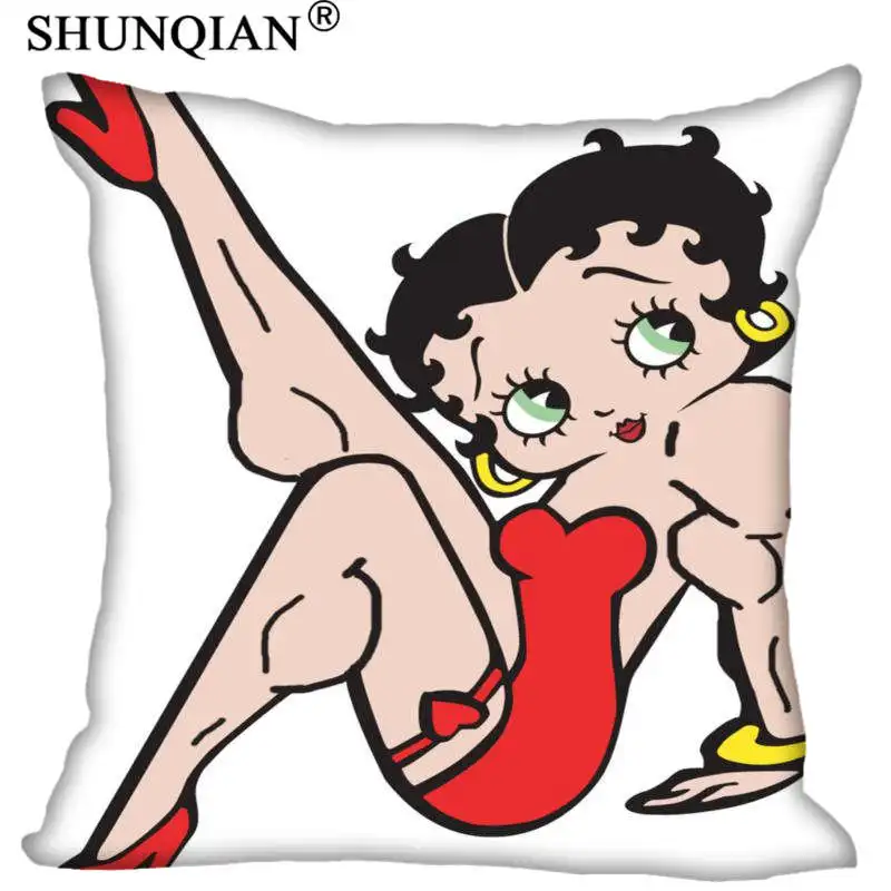 Высококачественная наволочка Betty Boop, квадратная Наволочка на молнии, заказной подарок 35x35 см 40x40 см - Цвет: Pillowcase