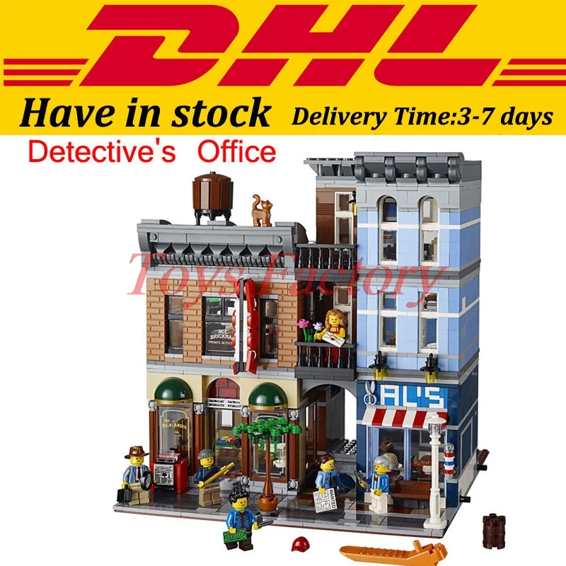 ФОТО 2017 Clone 10246 MOC LEPIN 15011 2262Pcs City Street Detective's Office Model Building Kit Blocks Bricks Toy Gift 