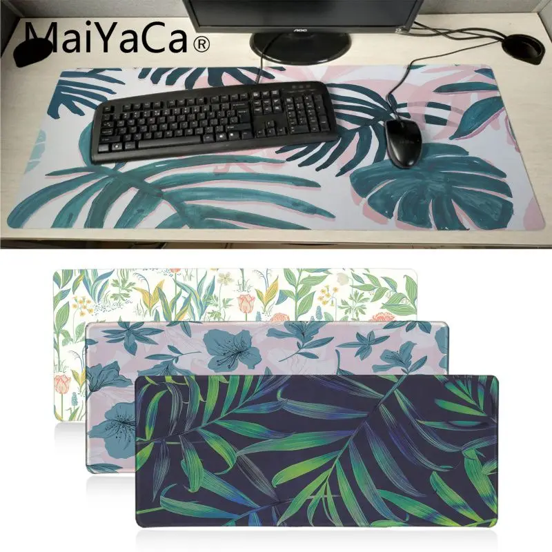 

Maiyaca watercolor Floral Backgrounds Office Mice Gamer gaming mouse pad xl Speed Keyboard Mouse mat Laptop PC notebook desk pad