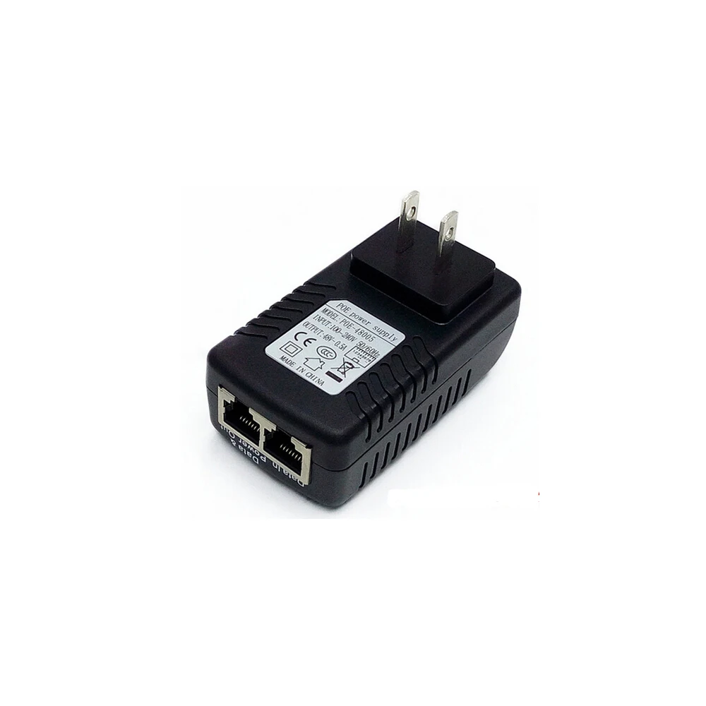 Настенный адаптер видеонаблюдения Cdycam 48 В 0 5a 24 Вт POE Инжектор Ethernet IP камера