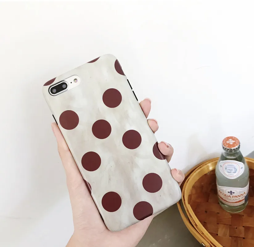 

Retro wine red wave for iphoneX mobile phone shell network red star with Apple 8/7PLUS simple 6S female protective shell