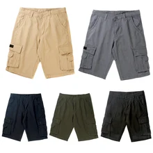 Мужские шорты Карго дышащие повседневные брюки с несколькими карманами для весны и лета IK88