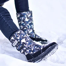 Мужские зимние ботинки Водонепроницаемая Нескользящая зимняя обувь из толстого плюша мужские ботинки размеры 36-47, Botas de hombre, для-40 градусов