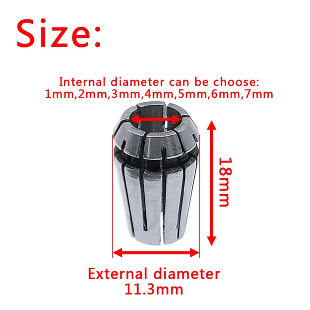 ER11　コレット　15個　未使用　 ER11 精密 コレットチャック CNCルーター フライス盤用 鋼製 安定性
