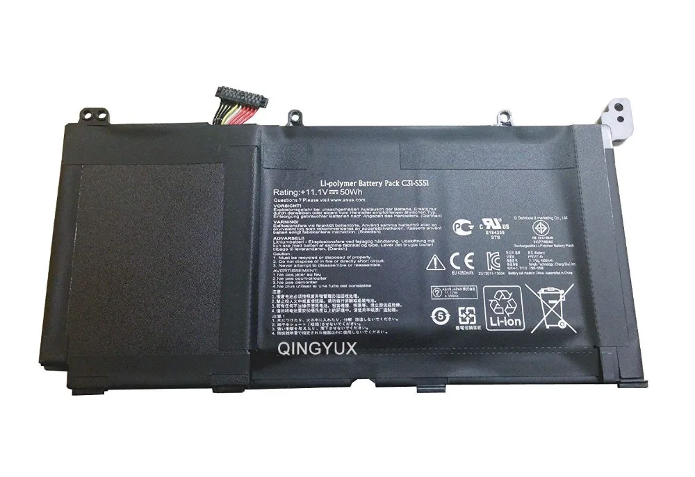 QINGYUX C31-S551 New 11.1V 50Wh Laptop Battery for Asus VivoBook V551L V551LA-DH51T QINGYUX C31-S551 New 11.1V 50Wh Laptop Battery for Asus VivoBook V551L V551LA-DH51T