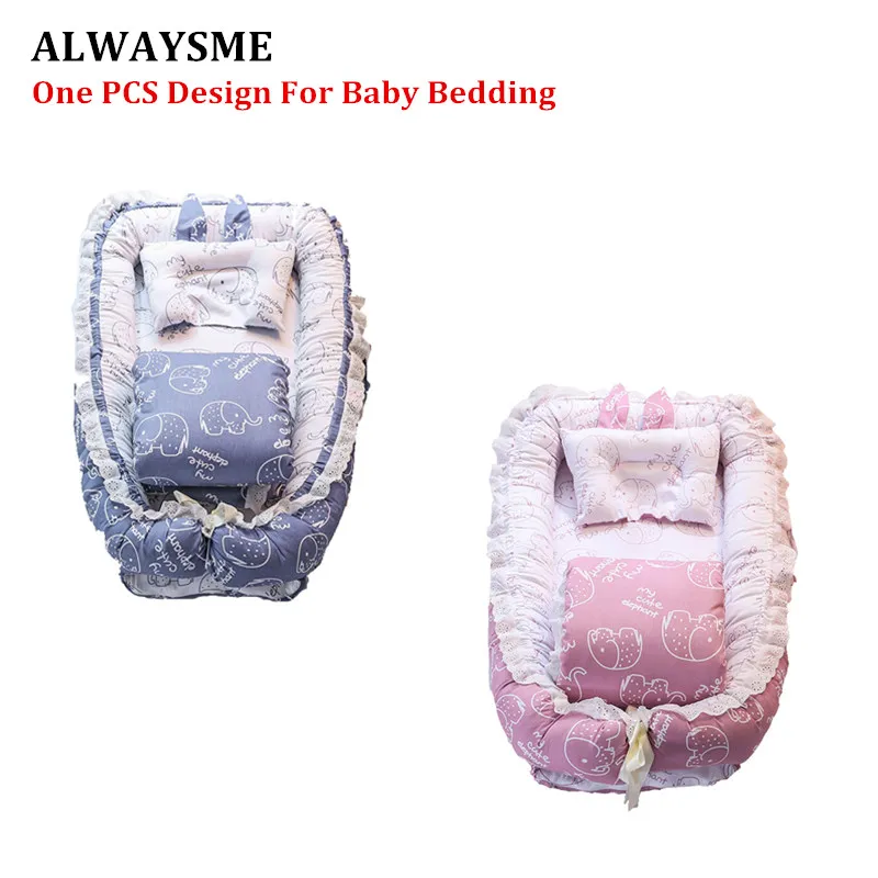 

ALWAYSME Full Set Portable Baby Bedding Accessories Quilt & Pillow & Mattresses Sheets & Bumpers For Home Travel Baby Travel Bed