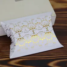Retro Bronzing Candy Boxes Fashion Reflective European New Pillow Shape Boxes Home Garden Festive Party Supplies Gift Boxes Bags