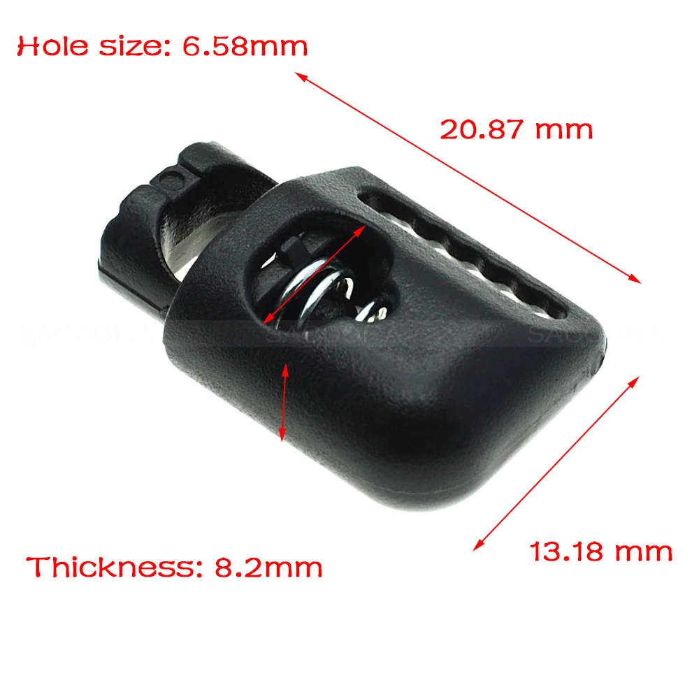 Plastic Cord Lock Stopper Toggle Cilp Black For Garment Accessories-in ...