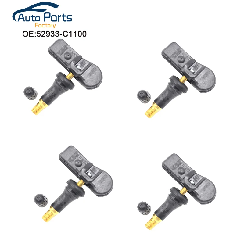 

4 PCS Tire Pressure Monitoring Sensor For Hyundai Sonata Tucson I20(GB/IB) ix35(TL) & 2017 Creta 433MHz 52933-C1100 52933C1100