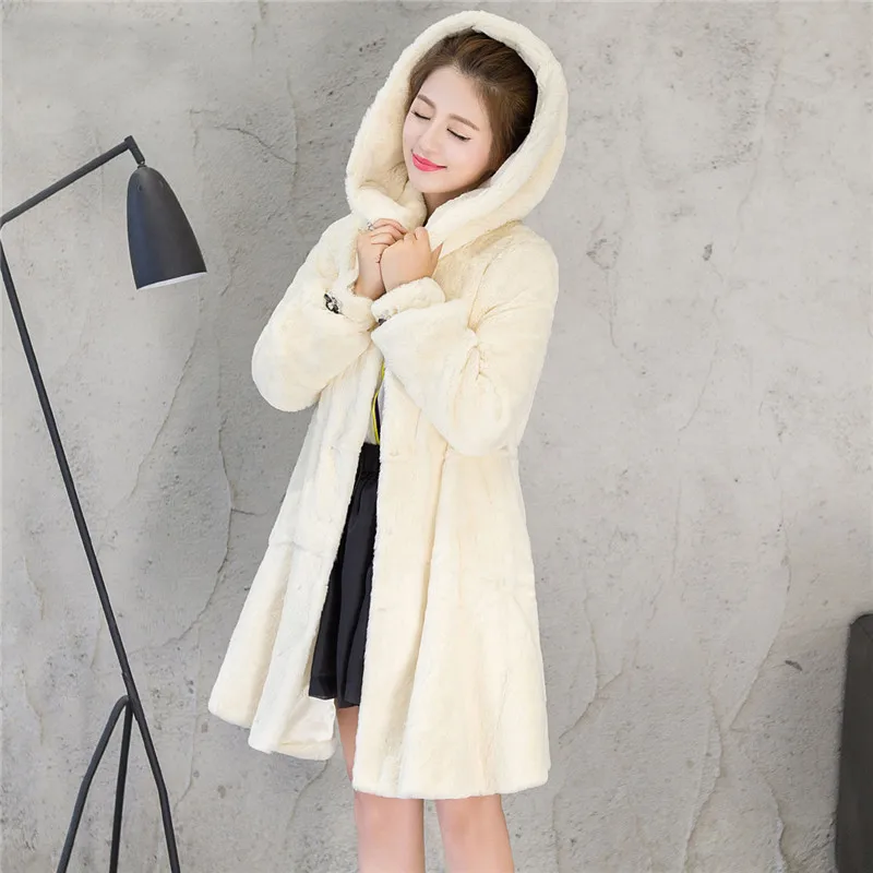 Sale Loose fit hooded natural rex rabbit fur coats outerwear women crystal stone medium long real fur jackets 2019 autumn winter 5 Sale Loose fit hooded natural rex rabbit fur coats outerwear women crystal stone medium long real fur jackets 2019 autumn winter 5