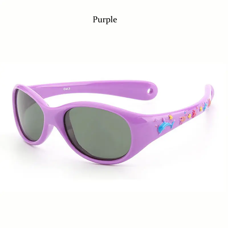ALIENSOCE Baby TAC поляризованные очки детские защитные очки с цветным покрытием модные очки для Спорт на открытом воздухе оттенки oculos - Цвет линз: Purple