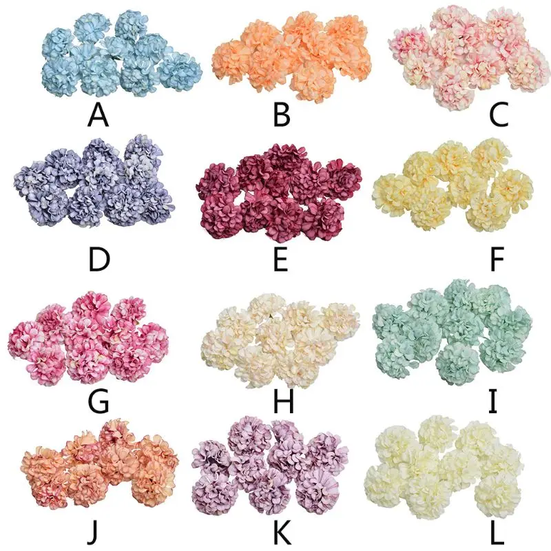 10Pcs/Set 4.5cm Real-Touch Artificial Flower Hydrangea Heads DIY Craft Wreath Gift Bouquets Scrapbooking Wedding Home Decoration 10Pcs/Set 4.5cm Real-Touch Artificial Flower Hydrangea Heads DIY Craft Wreath Gift Bouquets Scrapbooking Wedding Home Decoration