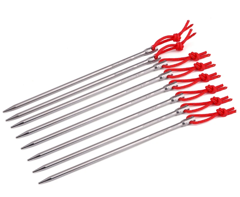 Liga de Titânio Acampamento ao ar Viagens Ilimitadas Longa Tenda Pegs Pregos Livre Acessórios Estacas 20cm 8 Cheap Acessórios para barraca